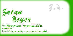 zalan meyer business card